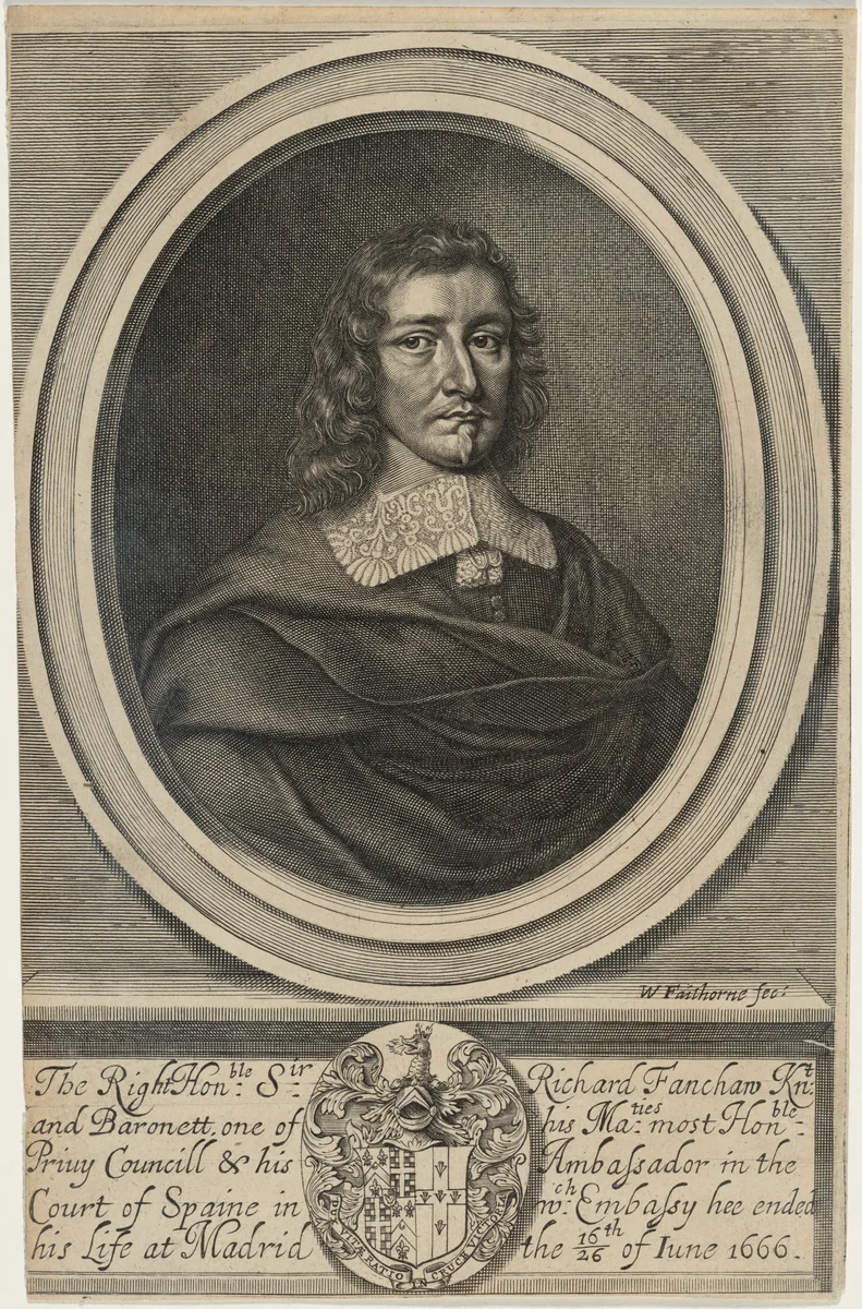 Sir Richard Fanshaw, Bart. by William Faithorne, print, 1616-1691