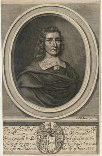 Sir Richard Fanshaw, Bart. by William Faithorne, print, 1616-1691