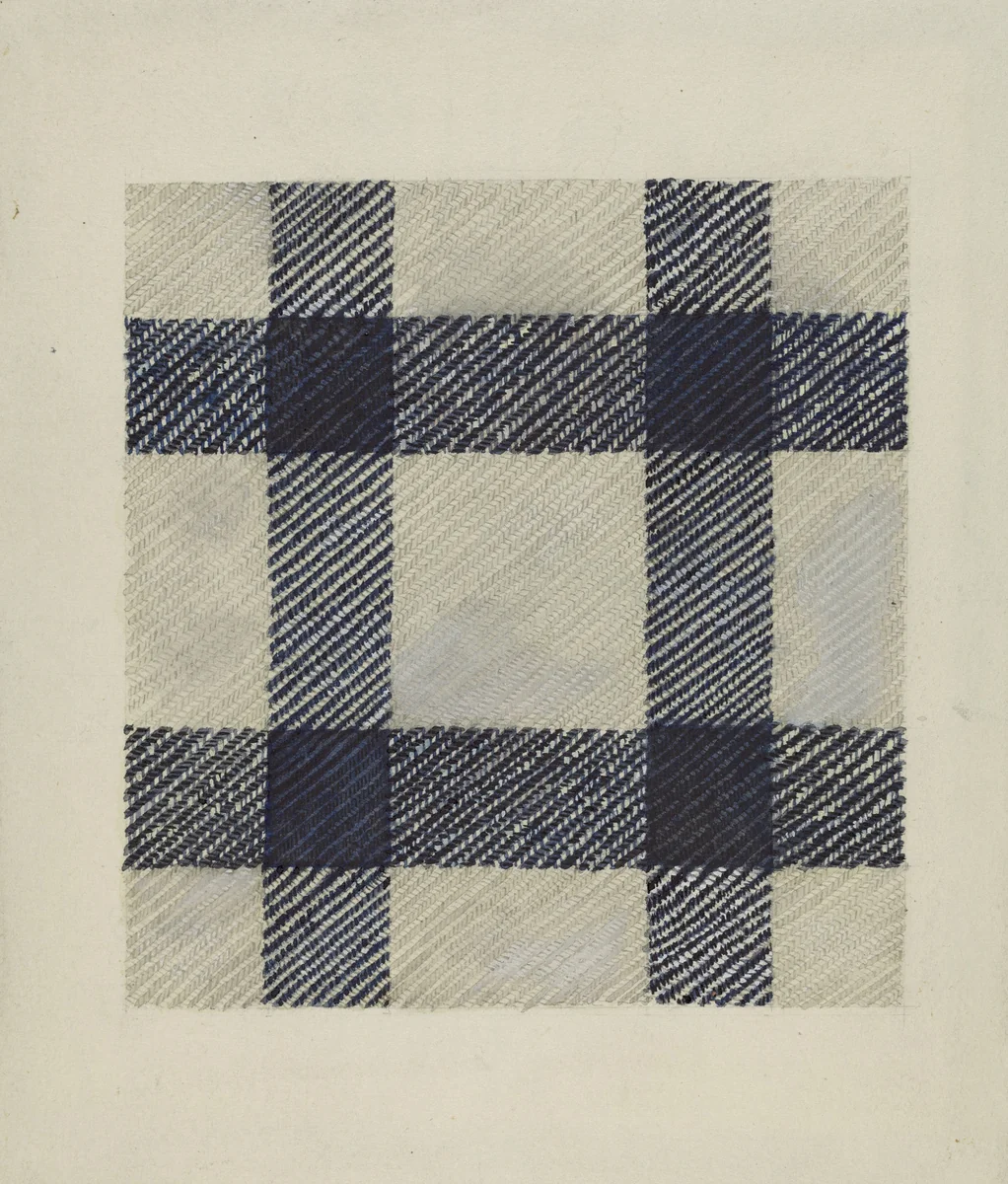 Shaker Bedspread by George Constantine, index of american design, 1935-1942