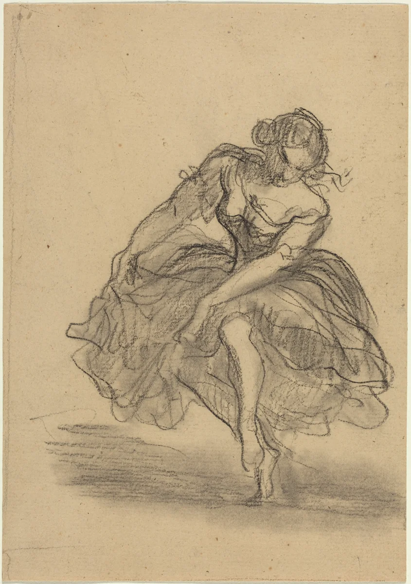 Dancer by Honoré Daumier, drawing, 1808-1879