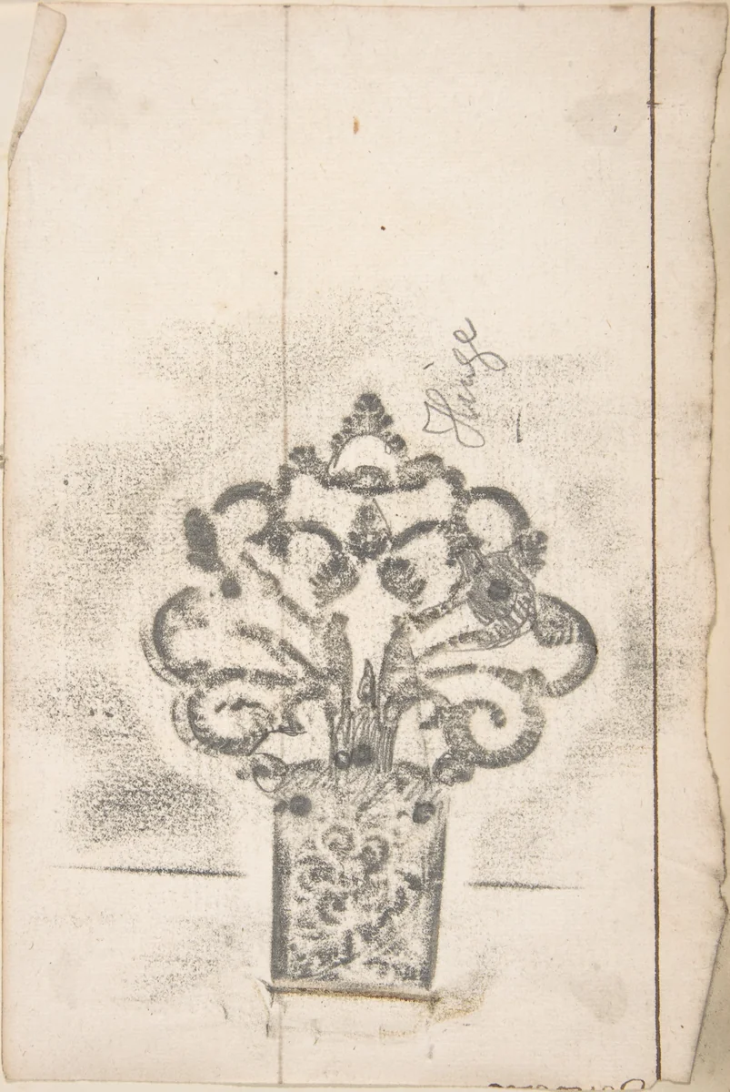 Hinge by anonymous, drawing, 1850-1900