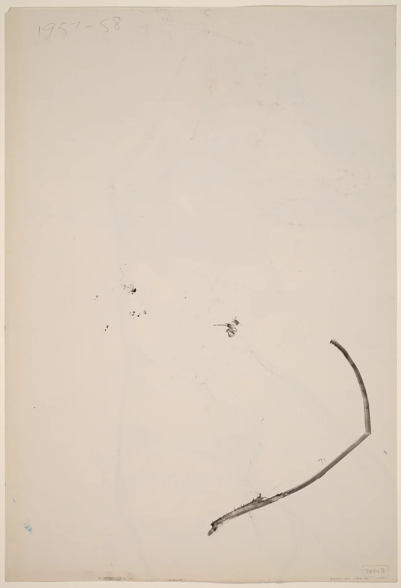 Untitled [line study] [verso] by Richard Diebenkorn, drawing, 1955-1967