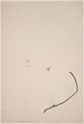 Untitled [line study] [verso] by Richard Diebenkorn, drawing, 1955-1967
