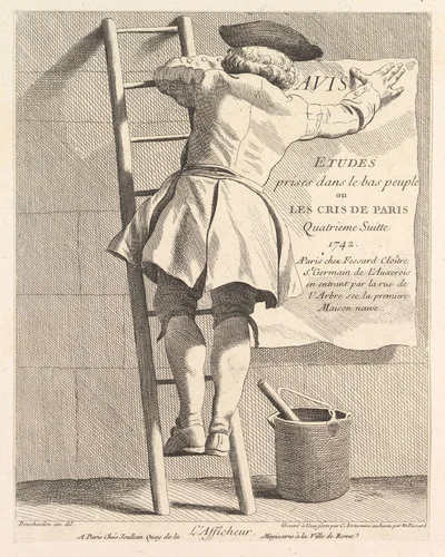 The Sign Poster by Anne Claude Philippe de Tubières, print, 1742