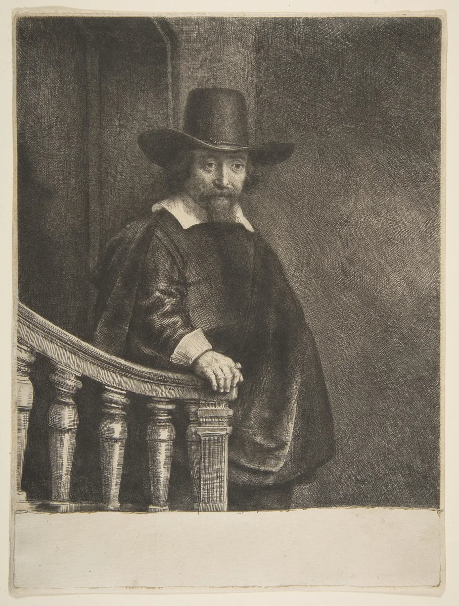 Ephraim Bonus, Jewish Physician by Rembrandt van Rijn, print, 1641-1651