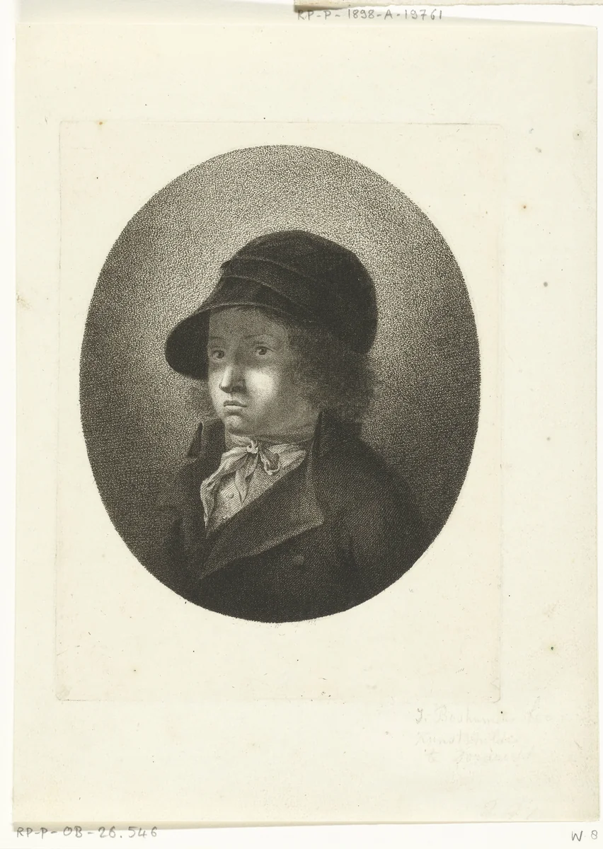 Portret van Dirk Langendijk als kind by Joannes Bemme, print, 1800-1803