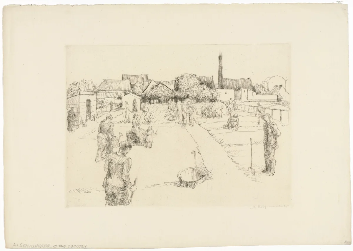 In the Country (Auf dem Land) by Adolf Ferdinand Schinnerer, print