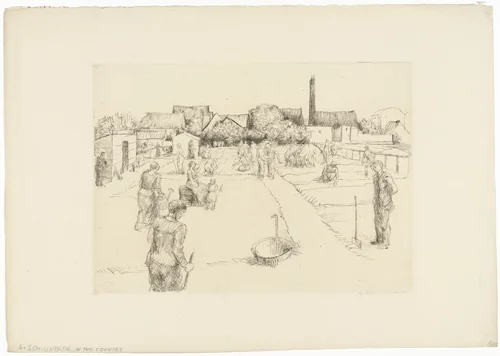 In the Country (Auf dem Land) by Adolf Ferdinand Schinnerer, print