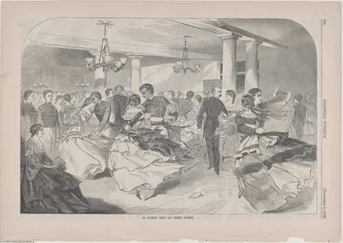 A Cadet Hop at West Point (from "Harper's Weekly," Vol. III) by Winslow Homer, print, 1859