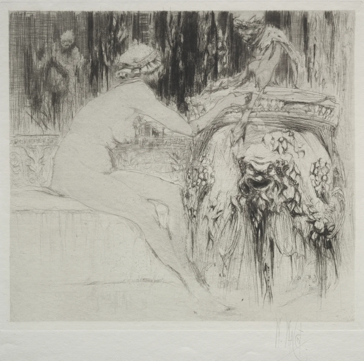 The Bacchante and the Young Faun by William Walcot, print, 1906-1916