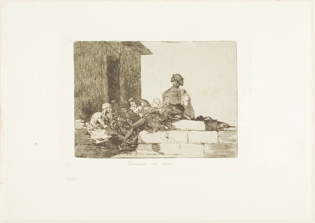 Appeals are in vain, plate 54 from The Disasters of War by Francisco José de Goya, print, 1812-1815