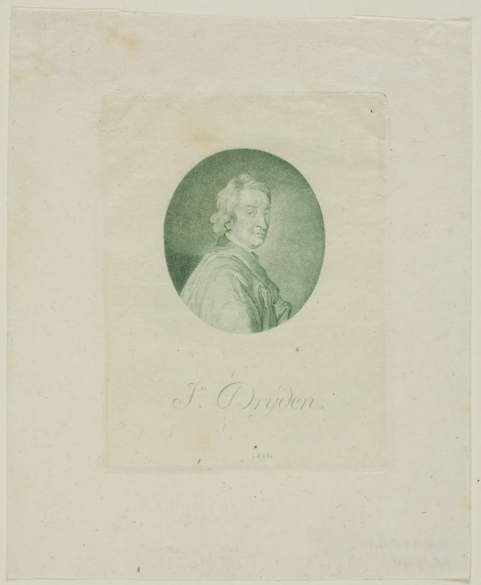 John Dryden by Jean-Baptiste de Grateloup Jean Pierre Sylvestre, print, 1755-1817