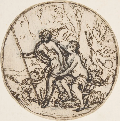 Design for a Box-lid by Hubert François Gravelot, drawing, 1699-1773