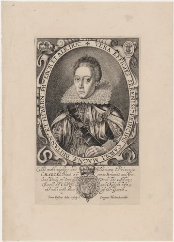 Charles I, Prince of Great Britain and Ireland, Duc of Cornwall and Yorck by Simon van de Passe, print, 1595-1647