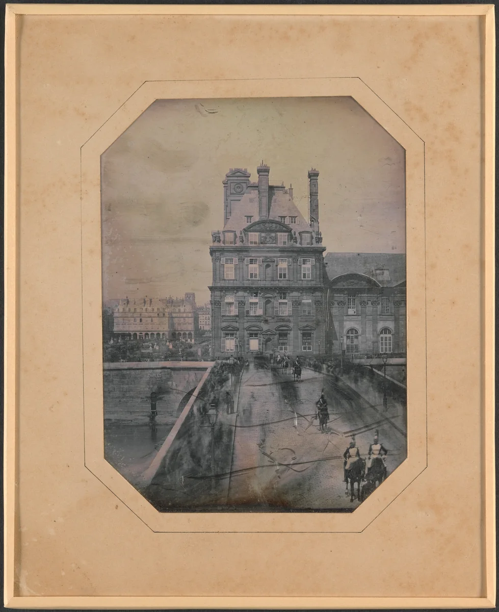 Défilé sur le Pont-Royal by Marie-Charles-Isidore Choiselat, photograph, 1844