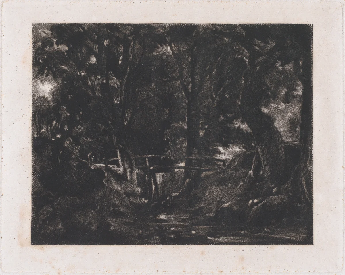 A Dell, Helmingham Park, Suffolk by David Lucas, print, 1830