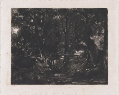 A Dell, Helmingham Park, Suffolk by David Lucas, print, 1830