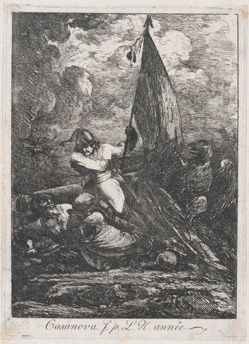 Battle scene by Francesco Casanova, print, 1727-1800