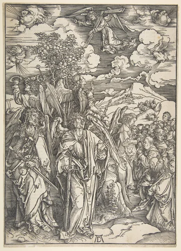 The Four Angels Restraining the Winds, from "The Apocalypse" by Albrecht Dürer, print, 1497-1498