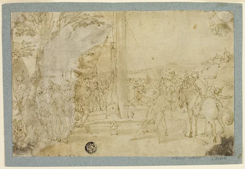 Martyrdom of Saint Peter by Andrea Boscoli, drawing, 1598-1599