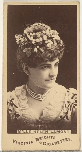 Mlle. Helen Lamont, from the Actors and Actresses series (N45, Type 1) for Virginia Brights Cigarettes by Allen & Ginter, photograph, 1885-1891