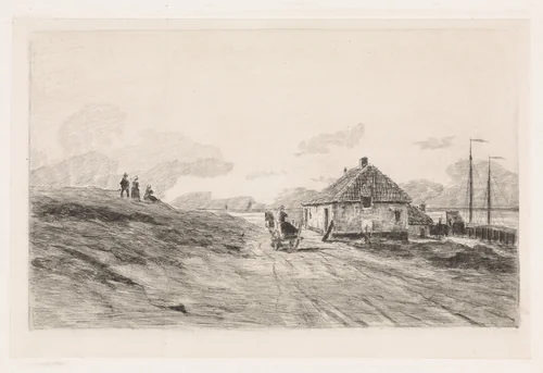 Duinkust by Elias Stark, print, 1859-1891