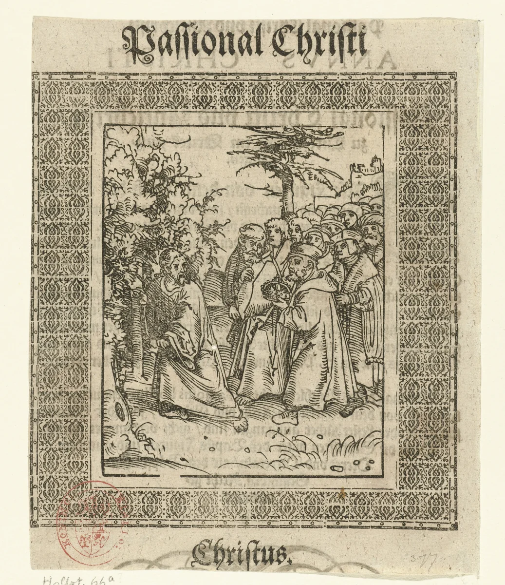 Christus vlucht voor de joden die hem willen kronen by Lucas Cranach, print, 1521-1522