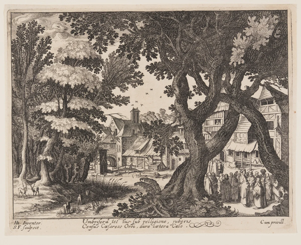 The Tribute Money, from Landscapes with Scenes from the Life of Christ by Simon Frisius, print, 1600-1620
