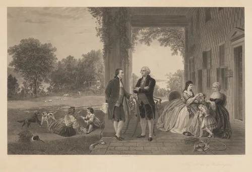 The Home of Washington by Thomas Oldham Barlow, print, 1863