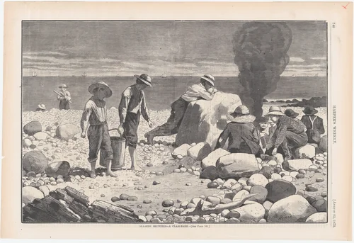 Sea-side Sketches – A Clam Bake (from "Harper's Weekly," Vol. XVII) by Winslow Homer, print, 1873