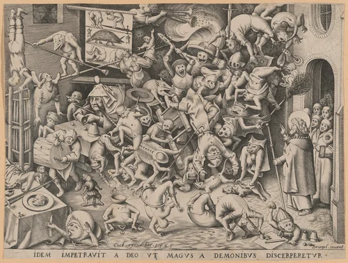 The Fall of the Magician by Pieter van der Heyden
Pieter Bruegel the Elder
Hieronymus Cock, print, 1565