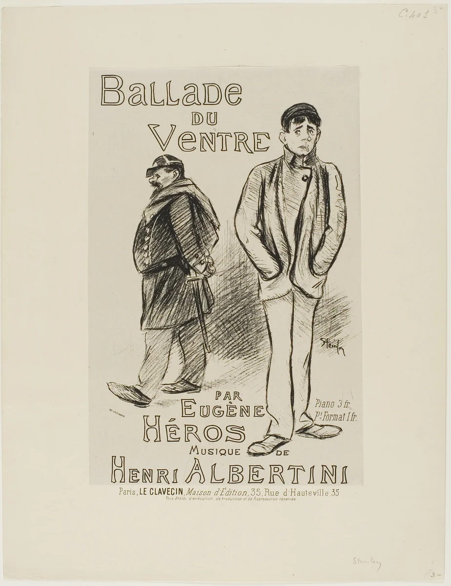 Ballade du Ventre by Théophile Alexandre Steinlen, print, 1892