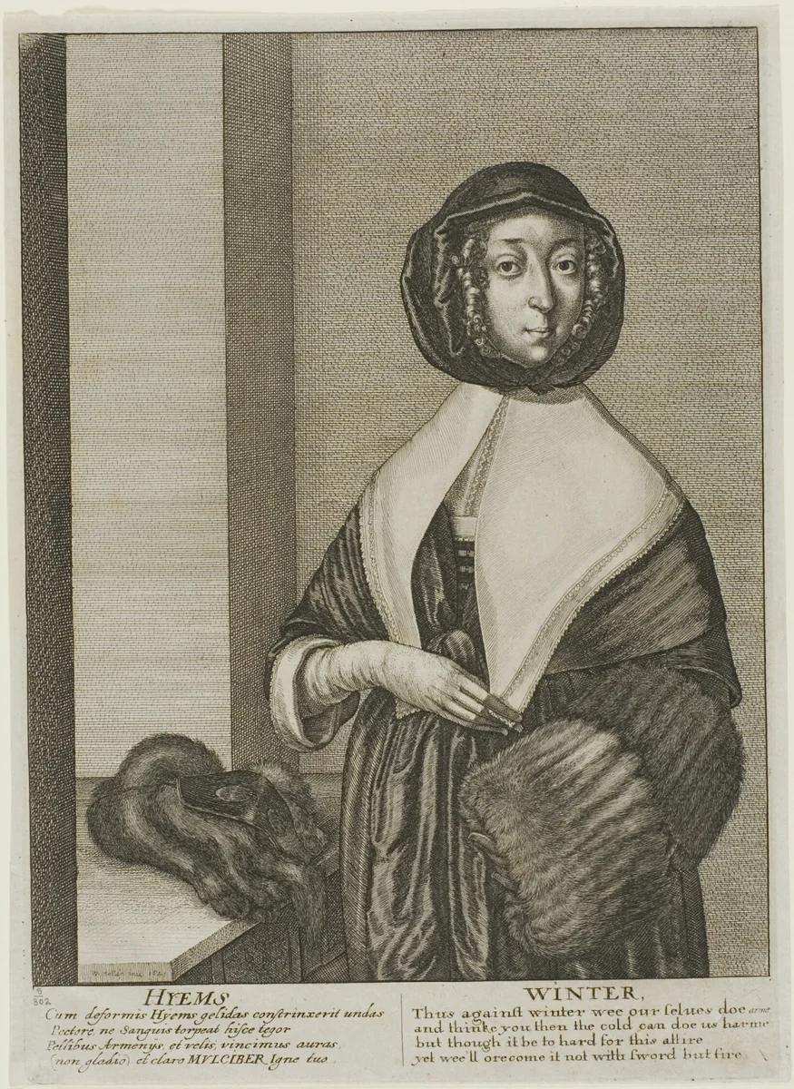 Winter by Wenceslaus Hollar, print, 1641