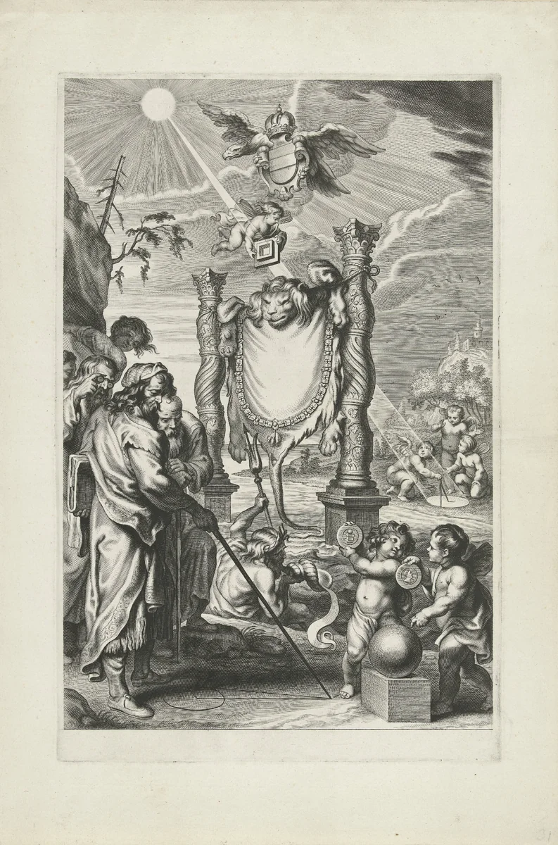 Titelpagina voor: Gregorius à Sancto Vincentio, Problema Austriacum plvs vltra qvadratvra circvli , Antwerpen: 1647 by Cornelis Galle, print, 1647