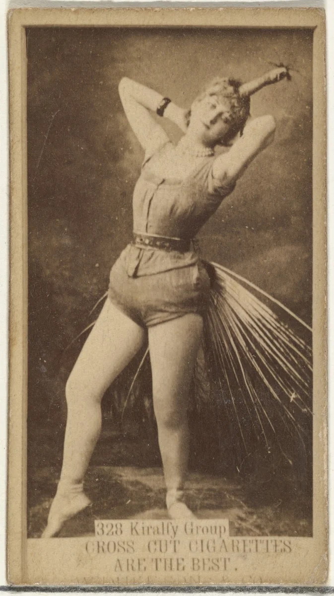 Card Number 328, Kiralfy Group, from the Actors and Actresses series (N145-3) issued by Duke Sons & Co. to promote Cross Cut Cigarettes by W. Duke, Sons & Co., photograph, 1880-1889