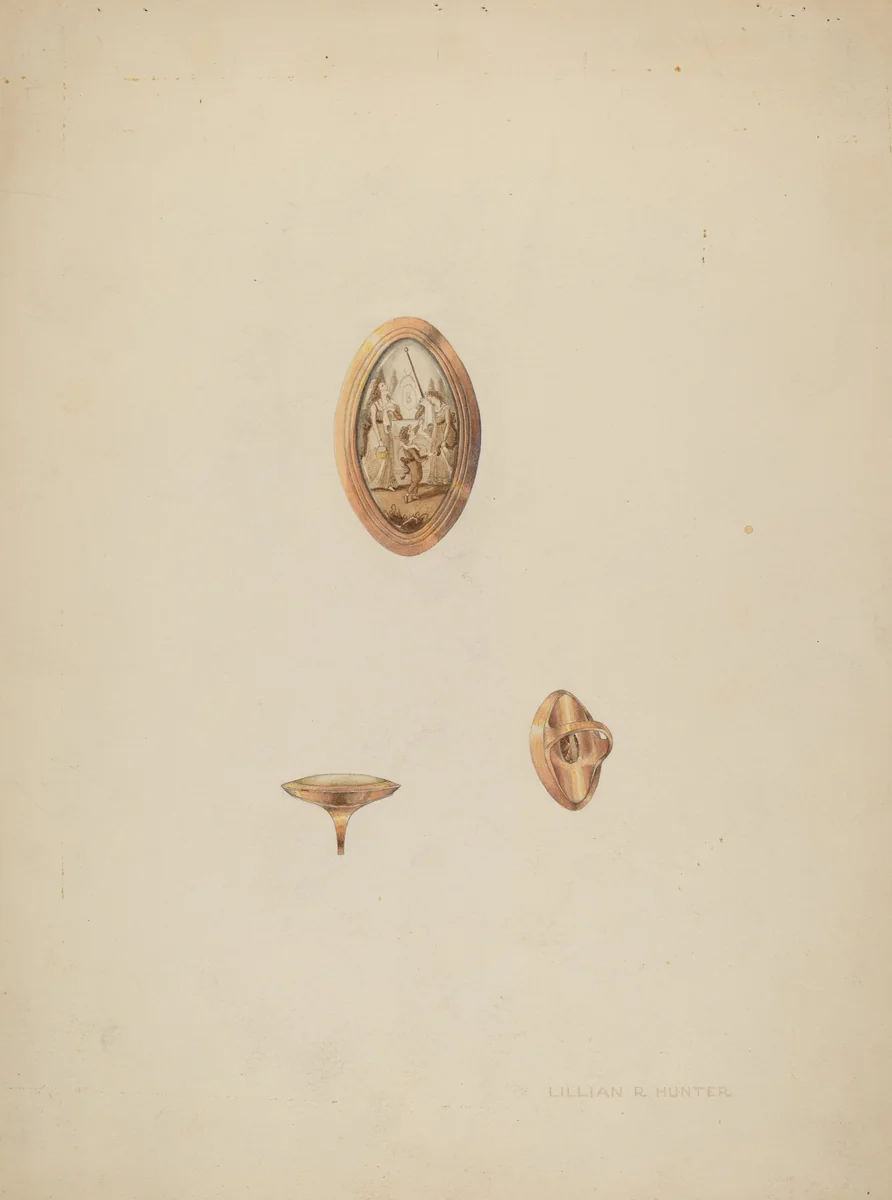 Memorial Ring by Lillian Hunter, index of american design, 1937