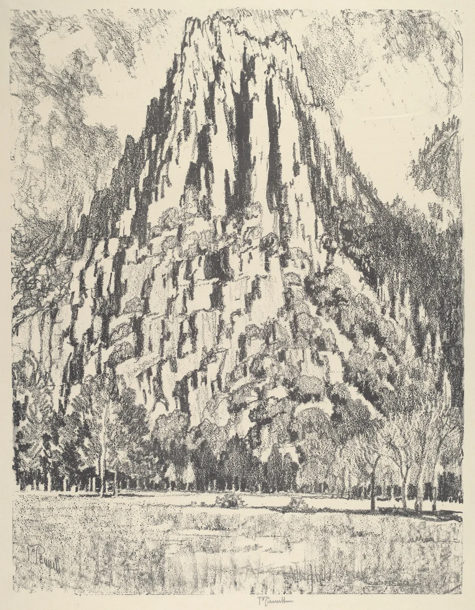 Buttresses, Yosemite by Joseph Pennell, print, 1912