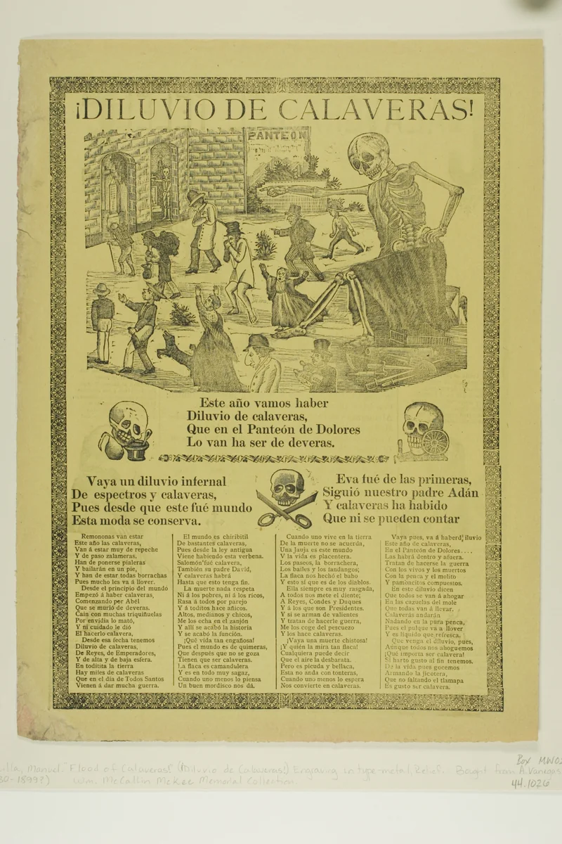 Flood of Calaveras! by Manuel Manilla, print, 1850-1900