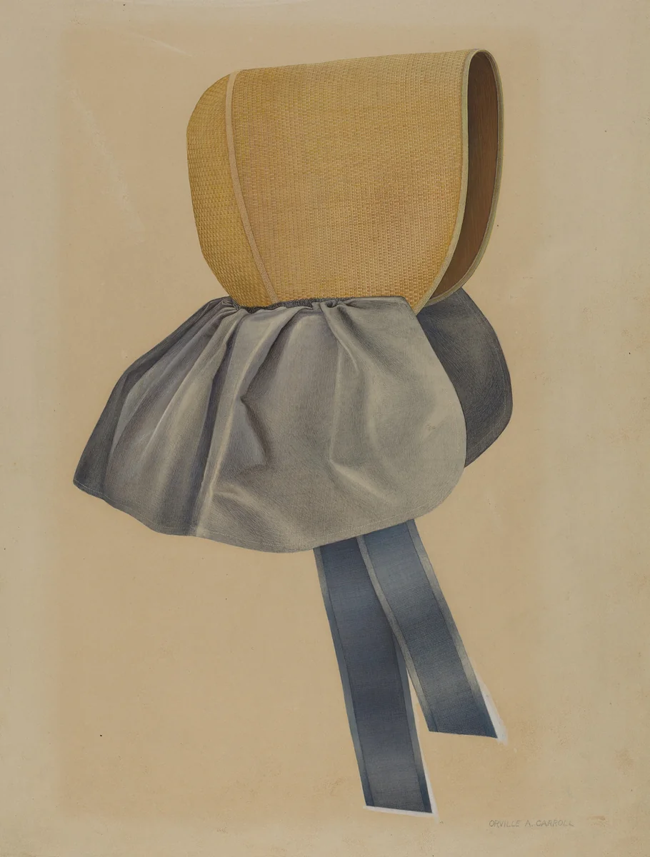 Bonnet by Orville A. Carroll, index of american design, 1935-1942