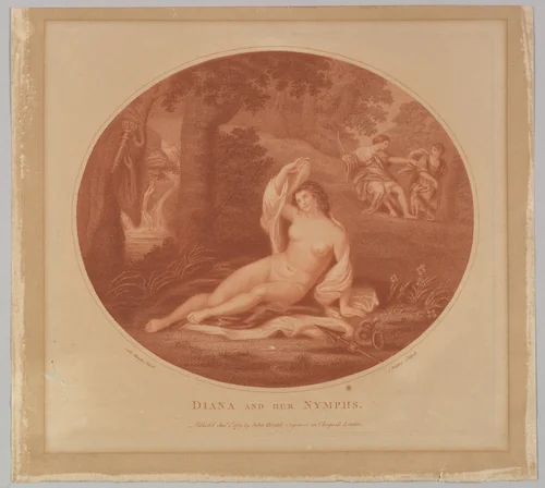 Diana and her Nymphs by John Baldrey, print, 1783