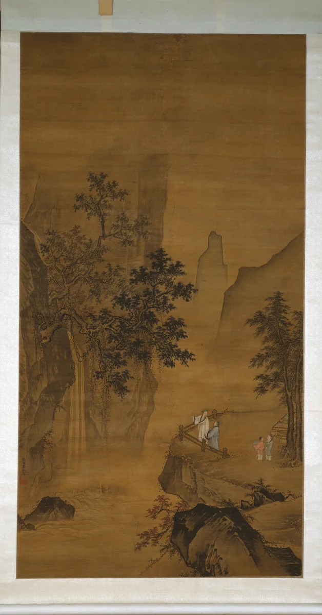 Watching the Waterfall 高士觀瀑圖 by Xia Kui (夏葵), other, 1368-1644