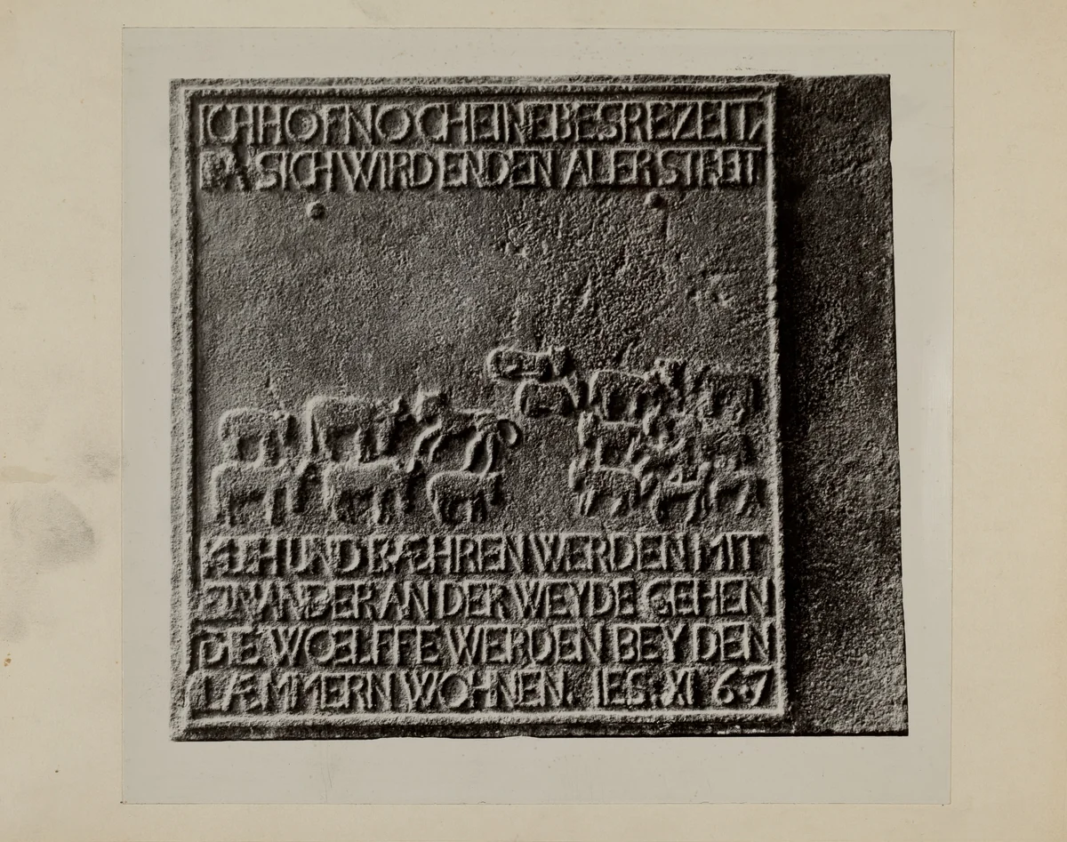 Pa. German Stove Plate by Charles Von Urban, index of american design, 1936