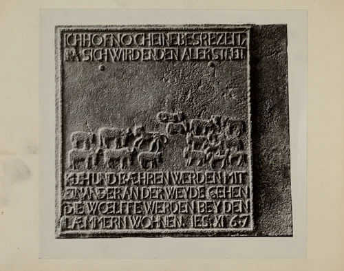 Pa. German Stove Plate by Charles Von Urban, index of american design, 1936