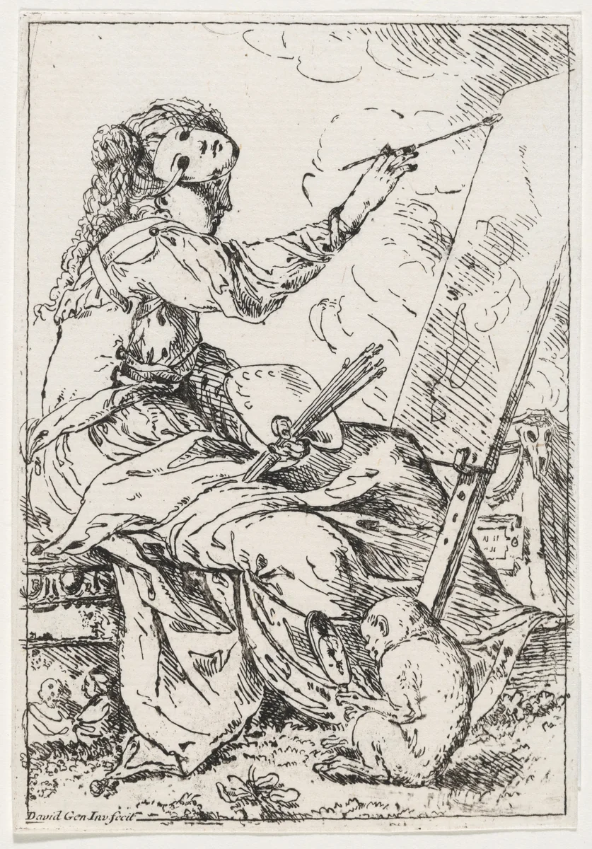 Allegory of Painting by Giovanni David, print, 1770-1780