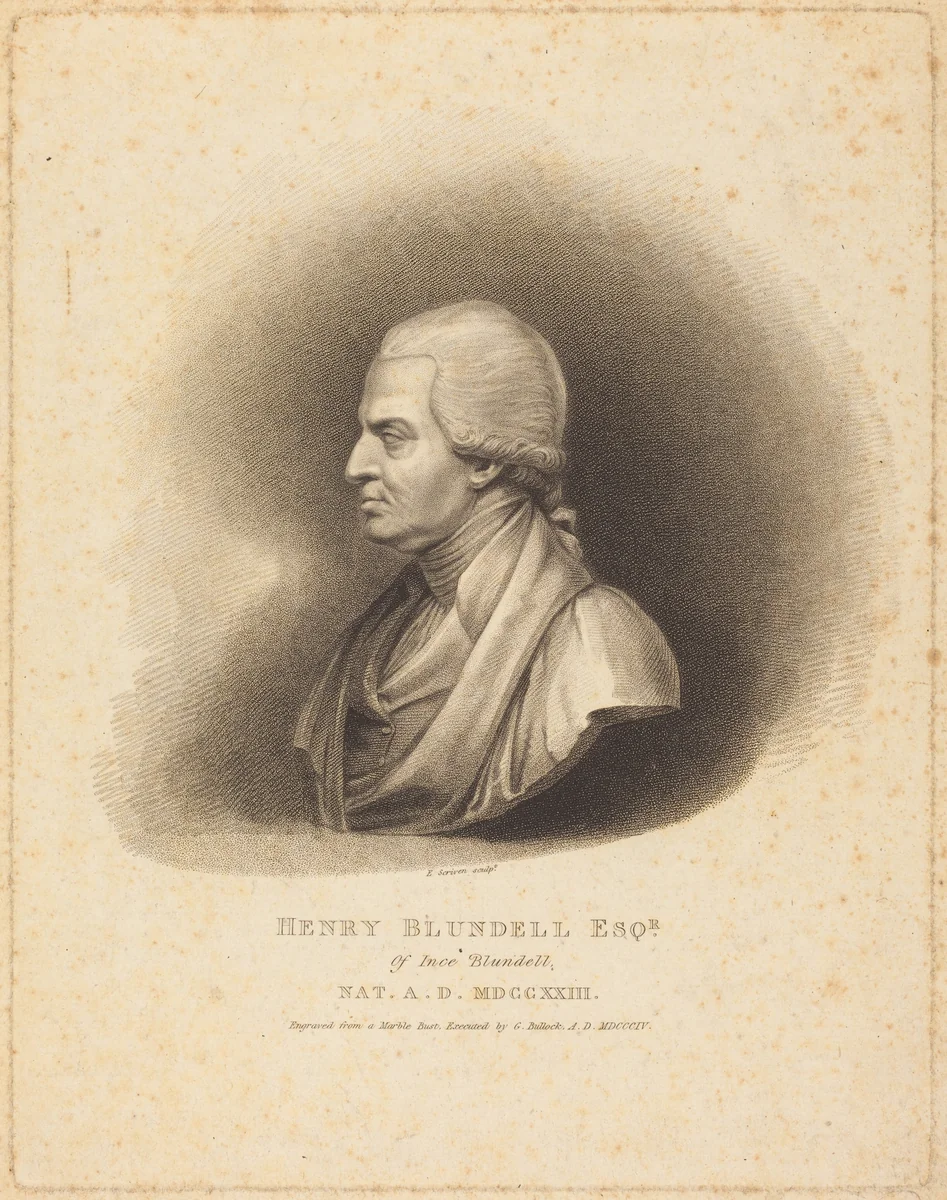 Henry Blundell by Edward Scriven; George Bullock, print, 1804