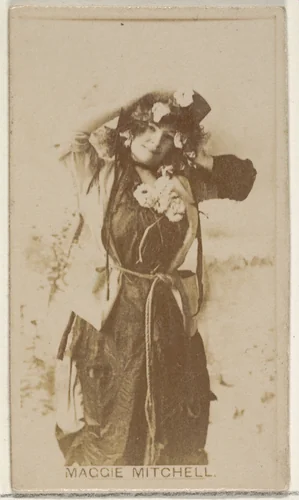 Maggie Mitchell, from the Actors and Actresses series (N45, Type 8) for Virginia Brights Cigarettes by Allen & Ginter, photograph, 1885-1891