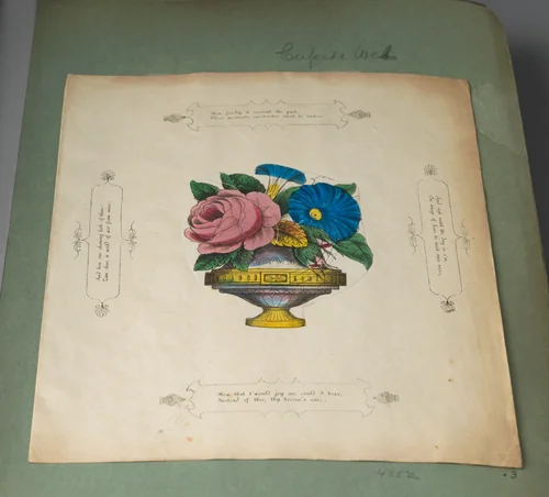 Cobweb Valentine by anonymous, other, 1855-1865