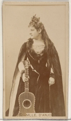Mlle. D' Anjo, from the Actors and Actresses series (N45, Type 8) for Virginia Brights Cigarettes by Allen & Ginter, photograph, 1885-1891