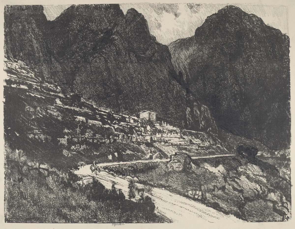 The Shining Rocks, Delphi by Joseph Pennell, print, 1913