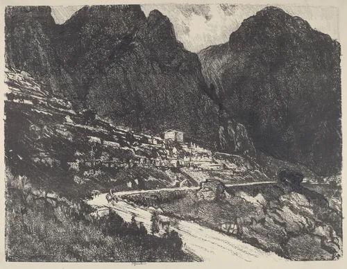 The Shining Rocks, Delphi by Joseph Pennell, print, 1913